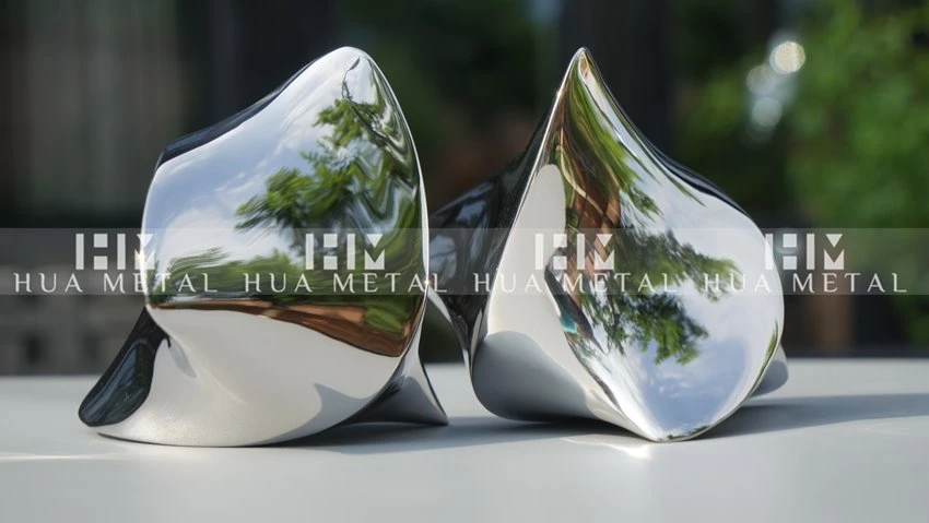 mirror cast stainless steel sculpture completed