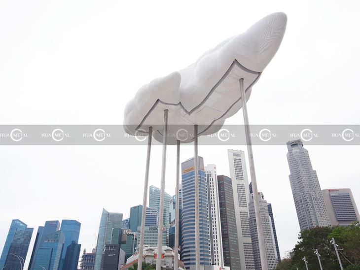 Perforated-Stainless-Steel-sculpture-Cloud_9_Raining-Singapore River